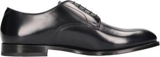 Doucal's Leren Veterschoenen - Heren - Nette schoenen - Blauw - 40 1/2 EU - Leer - Schoenen