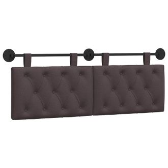 vidaXL Cabecero Colgante Marr&oacute;n Oscuro Tela Vidaxl