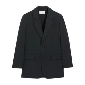 Ami Structured Two-Button Blazer - male - Ami Paris - Blazers - Black - M - Jackets