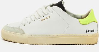 Axel Arigato White/neon Leather Clean 90 Low Top Sneakers