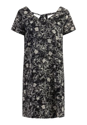 Usha Jurk Dames Zwart Veelkleurig