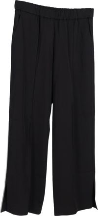Jil Sander Elasticated-Waist Trousers in Black Viscose