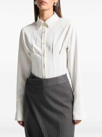 Mani&egrave;re De Voir Agnes corset shirt bodysuit - White
