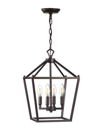 Jonathan Y Designs Jonathan Y 4-Light Pagoda Bronze Pendant