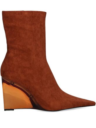 Jeffrey Campbell Beth-Anne wedge-heel point-toe boots - Brown