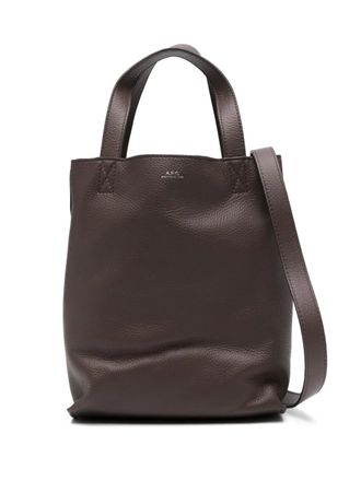 A.P.C. Kleine Cabas Maiko leren shopper - Bruin