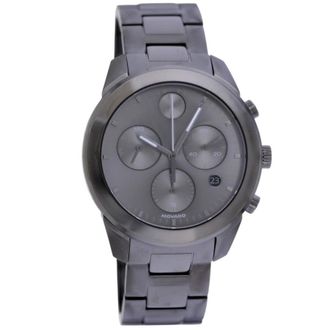 Movado Bold Chronograph Quartz Gunmetal Dial Mens Watch 3601326