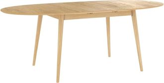 Rendez-Vous Déco Mesa ovalada extensible de 6/8 personas en madera clara de 170/200 cm