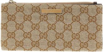 Gucci Original GG wallet with logo plate Woman One Size