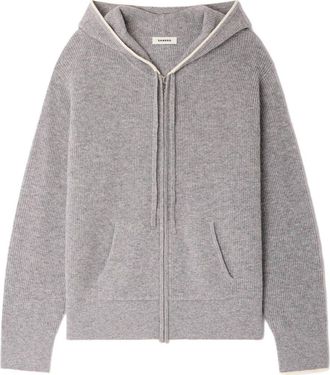 Sandro Hooded cardigan in Grey at Nordstrom, Size X-Small