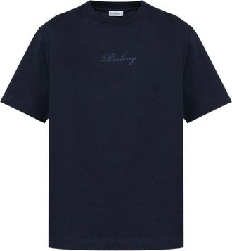Burberry T-shirt met borduurwerk - Blauw