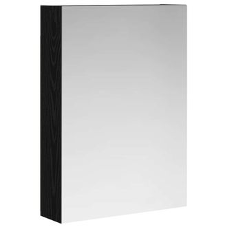 vidaXL Armario Con Espejo De Ba&ntilde;o Roble Negro 50 X 14,5 X 70 Cm Vidaxl