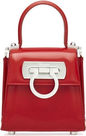 Ferragamo Iconic Top Handle mini bag - women - CALFSKIN/Lambskin - OS - Red