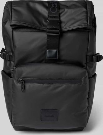 Calvin Klein Rolltop-Rucksack mit Label-Patch in Black, Größe 1