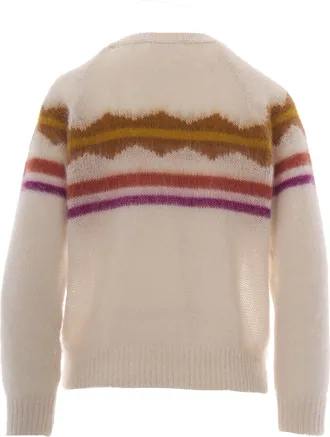 Isabel Marant Womens Knit Sweater Monette Ecru Mohair Jumpers