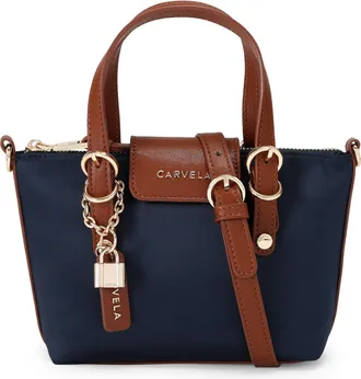 Carvela Womens Marcela Crossbody Bag - Navy Nylon - One Size