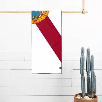 Slowtide Florida Flag Quick Dry Towel In Red