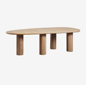 Sklum Sklum - Mesa De Comedor Ovalada En Madera De Acacia Ginara