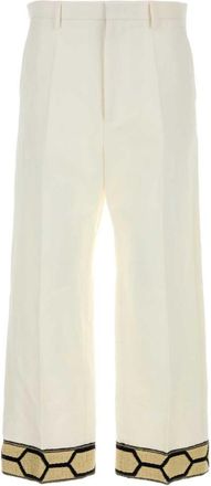 Valentino Garavani White Cotton Blend Pant