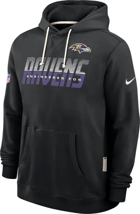 Nike Baltimore Ravens Sideline Standard Issue Nike Mens Dri-FIT NFL Pullover Hoodie in Black | 03AZ00A8G-SX8
