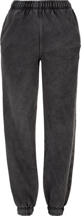 Urban Classics Dames/Dames Stone Wash Hoge Wijdte Sweatbroek (Zwart)