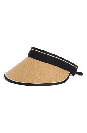 Vince Camuto Roll-Up Straw Visor in Tan at Nordstrom Rack