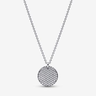 Pandora Timeless Pav&eacute; Womens 925 Sterling Silver Chain with Pendant - 392632C01-45 - One Size