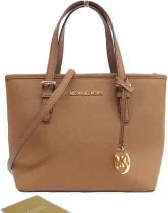 Michael Kors Pre-owned Tote Bags, female, Brown, Size: ONE SIZE Pre-owned Leather totes