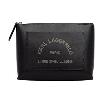 Karl Lagerfeld K/Daily Toiletry Bag - unisex - Tassen - Zwart - Maat: ONE Size Leer