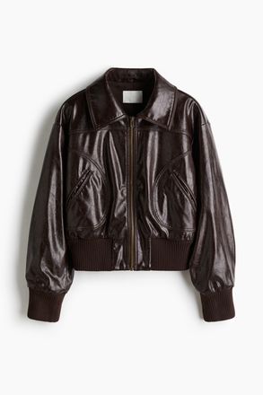 H&M Jacke mit Coating - Brown