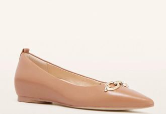 FRANKiE4 Womens London Leather Ballet Flats In Tan