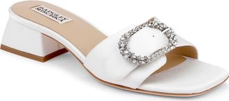 Badgley Mischka Odalys Sandal in White Crepe at Nordstrom, Size 8.5