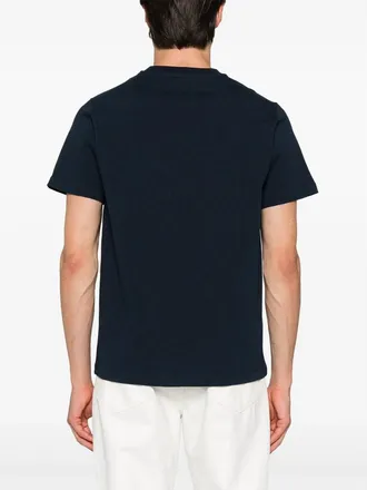 A.P.C. Logo-Embroidered Crew Neck T-Shirt - Blue