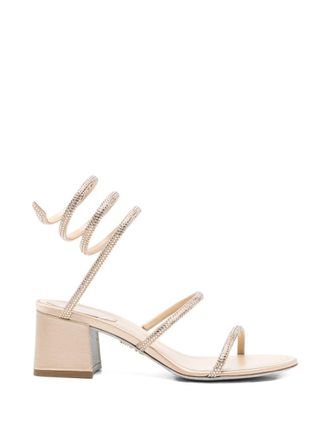 Rene Caovilla Cleo Satin-Sandalen