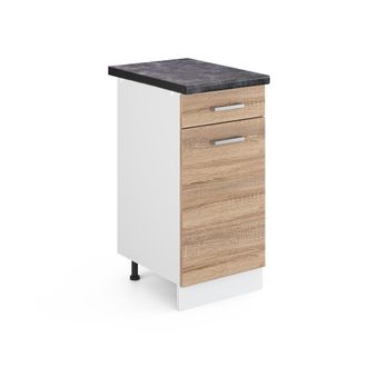 Vicco Mueble Bajo De Cocina R-line, Sonoma, 40 Cm, Et Antracita, Vicco