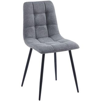 Regalos Miguel Sillas Comedor - Silla Stuhl Tela - Gris Oscuro