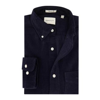 GANT Overhemden, Heren, Blauw, 4Xl, Katoen, Regular Fit Corduroy Shirt