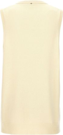 Sportmax Womens Bicolor Wool Sleeveless Jacket Clothing