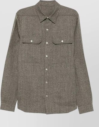Rick Owens wool shirt jacket