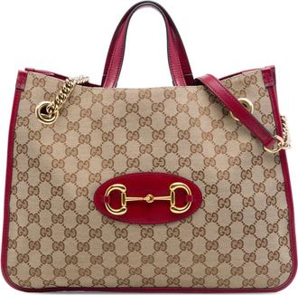Gucci Pre-owned Gucci Medium GG Canvas Horsebit 1955 Chain Tote Ladies RWZSTL504P8965OQ