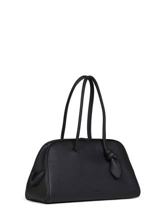 Jacquemus Womens Bowling Bag The Turismo Black Calf Leather Handbags Hand