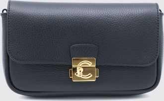 Coccinelle C-Me Lock Mini Pebbled Leather Shoulder Bag with Buckle Closure
