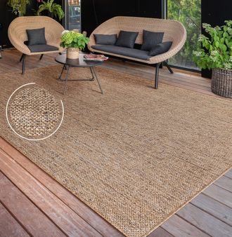 Paco Home Paco Home Alfombra Cocina Exterior Terraza Jardin Lavar En La Lavadora Motivo Boho Chic 160x220 Cm, Beige 2