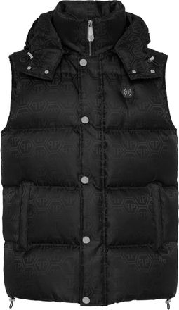 Philipp Plein Gilet imbottito con stampa - Nero