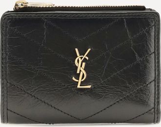 Saint Laurent Portafogli Niki bifold in pelle vintage Woman UNI