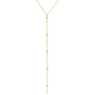 Set & Stones Faye Lariat Necklace in Gold at Nordstrom, Size 18