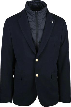 Manuel Ritz Jassen, Heren, Blauw, L, Leer, Getailleerde blazer