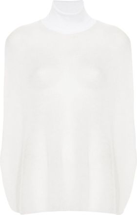 Fabiana Filippi open-knit high-neck top - women - Mohair/Wool/Polyamide/Viscose/Polyester - S - White