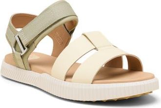 Sorel ONA AVE Ankle Strap Sandal in Dusty Twill/Honey White at Nordstrom, Size 10.5
