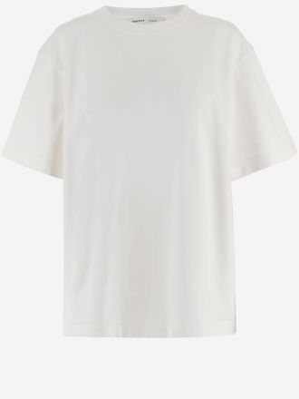 Carven Womens Cotton T-Shirt With Back Print White T-Shirts & Jerseys